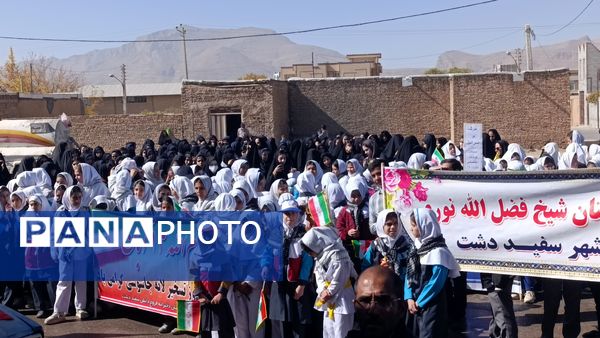 راهپیمایی روز دانش آموز و مبارزه با استکبار جهانی در شهر سفیددشت 