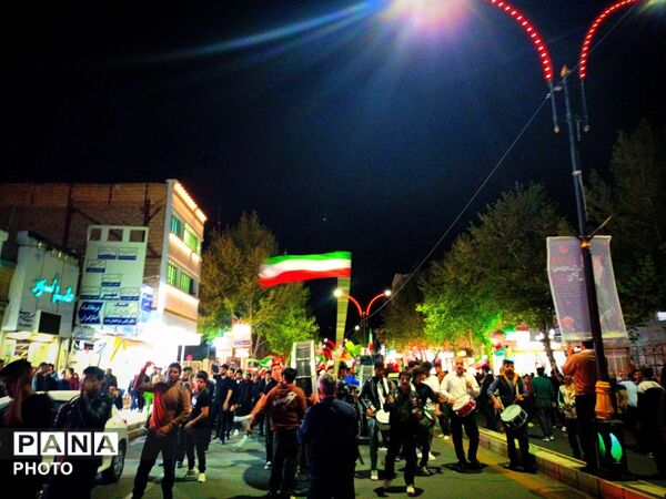 عزاداری هیأت های روستای سعد الدین در مراسم شبانه شهرستان کاشمر