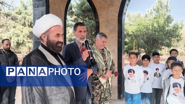 آیین غبار روبی مزار شهدای گمنام شهر رباط‌سنگ