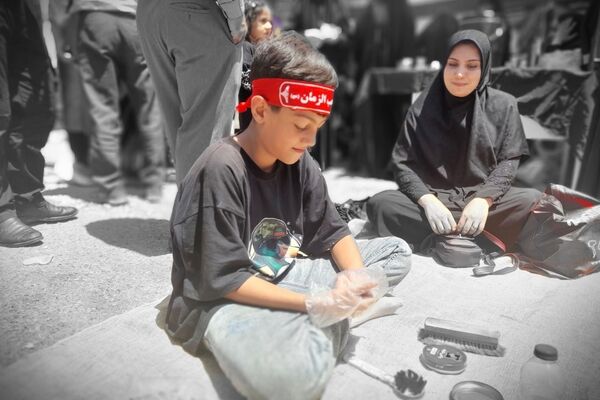 حضور پرشور کودکان و نوجوانان در جاماندگان اربعین در امامزاده محمد(ع) کرج