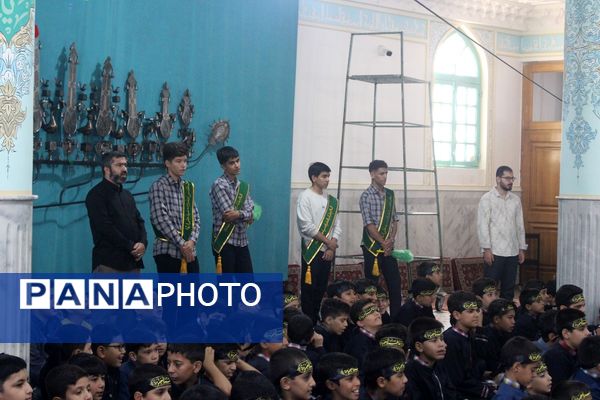 عزاداری دانش‌آموزان قم در آستان مقدس امامزاده سیدعلی(ع)