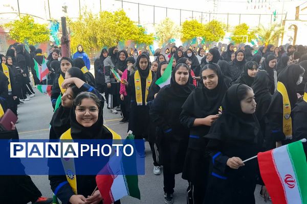 گرامیداشت ایام الله دهه فجر در دبیرستان رضوی شیراز