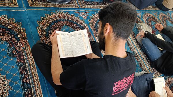 محفل انس با قرآن کریم معتکفین مسجد جامع نیشابور