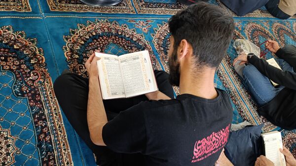 محفل انس با قرآن کریم معتکفین مسجد جامع نیشابور