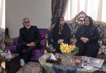 دیدار مشاور وزیر در امور زنان با خانواده شهیده تارا حاجی میری‌