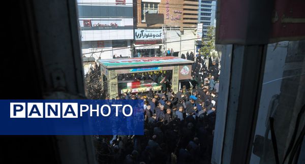 مراسم تشییع پیکرهای ۷ شهید گمنام در کرمانشاه