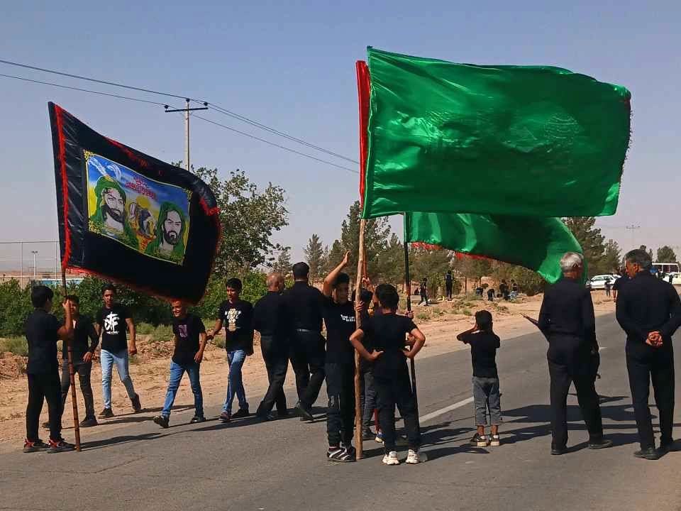 مراسم تاسوعای حسینی در روستای نقاب شهرستان خلیل آباد