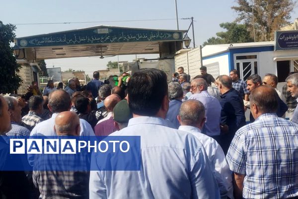 مراسم تشییع پیکر شهید جانباز حاج احمد شیخ حسینی در حرم سید علاءالدین حسین(ع)