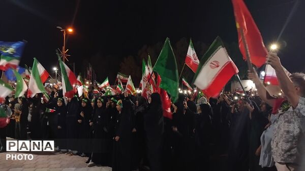  تجدید پیمان با مقاومت در تجمع مردم زیارتعلی رودان و محکومیت حملات آمریکا