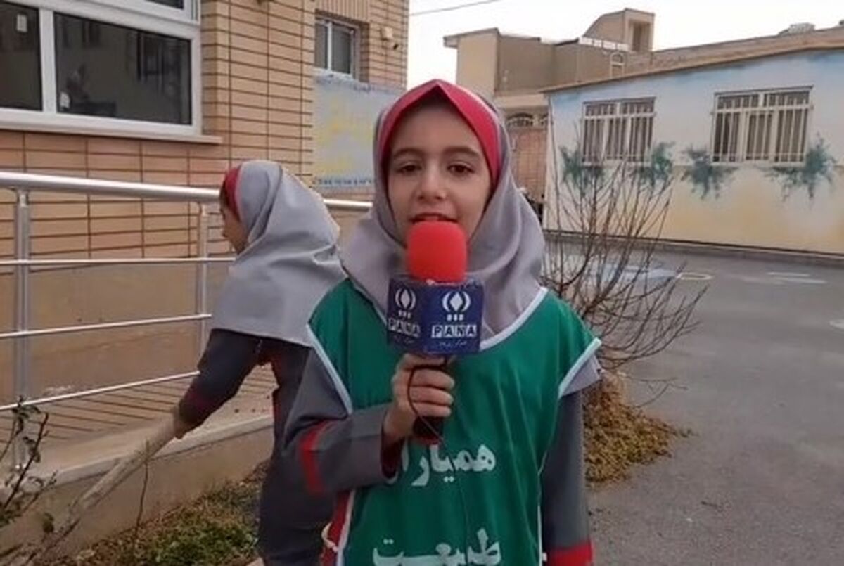 کاشت نهال در دبستان محمودی ۲ شهرضا/ فیلم