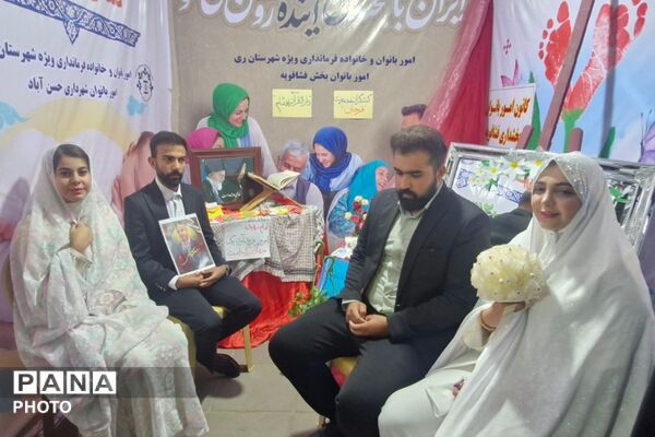  اجتماع باشکوه مردمی برای بدرقه دو زوج جوان به خانه بخت