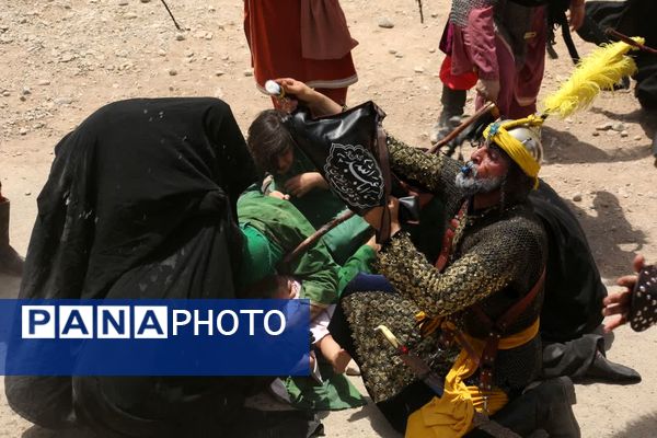 مراسم خیمه سوزی هیات «خیام الحسین» در قم