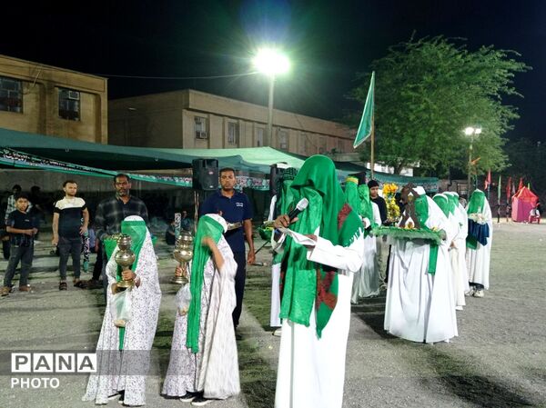 آیین سنتی تعزیه‌خوانی «عروسی شاهزاده قاسم» در محله زرکی میناب