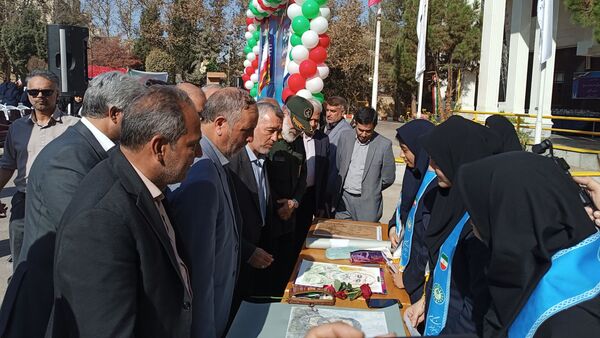 آیین نواختن زنگ پدافند غیرعامل در ناحیه شش مشهد
