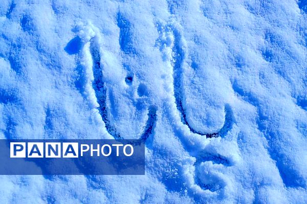 بارش باران و برف زمستانی در روستای کینک