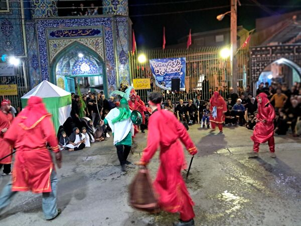 آیین خیمه سوزان در مسجد ابوالفضل قائمشهر