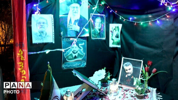 شب اربعین شهادت رهبر انقلاب اسلامی و شهدای دبستان میناب 