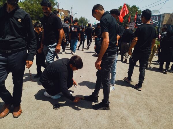 تعزیه خوانی و زنجیر زنی در روستای بزرگ فدیشه نیشابور