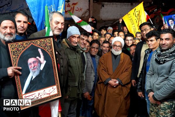 حضور امام جمعه شهرستان تایباد در بین مردم ولایتمدار ارزنه