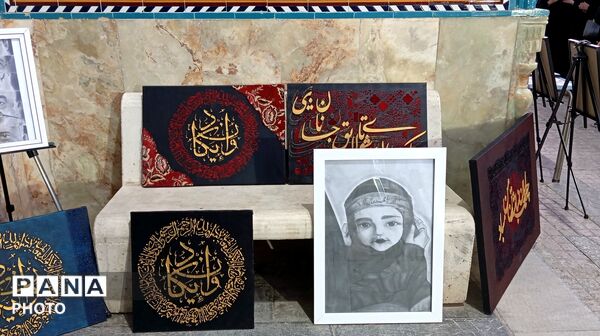 نمایشگاه آثار هنرجویان هنرستان حضرت زهرا(س) شهرستان بن