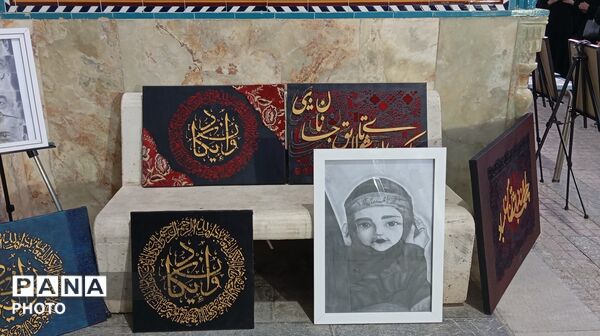 نمایشگاه آثار هنرجویان هنرستان حضرت زهرا(س) شهرستان بن