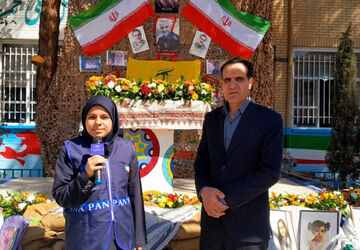 زنگ مهر و ایثار همزمان با آغاز سال تحصیلی جدید در دبیرستان شاهد غفاری ناحیه۲ اصفهان