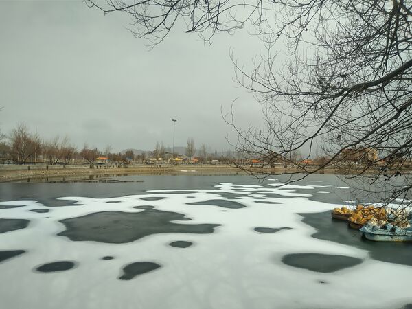 برف زمستانی در شهرستان بن 