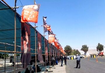 «فخر ایران»؛ توقفگاه زائران رهبر شهید در مسیر تشییع
