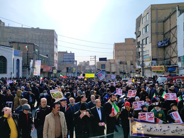 راهپیمایی ۲۲ بهمن در شهرستان قدس  
