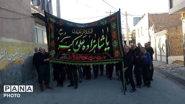 در هشتمین روز ماه محرم طنین نوای یا حسین در کوچه‌های فدافن پیچید
