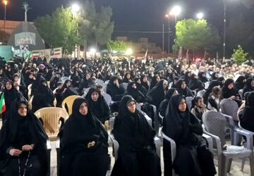 اجتماع مردم در حسینیه بقیه الله اعظم سرچشمه زارچ 