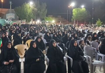 اجتماع مردم در حسینیه بقیه الله اعظم سرچشمه زارچ 