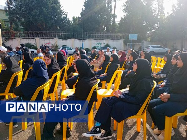 مانور بازگشایی مدارس در دبیرستان جمشیدنژاد شهرستان آمل 