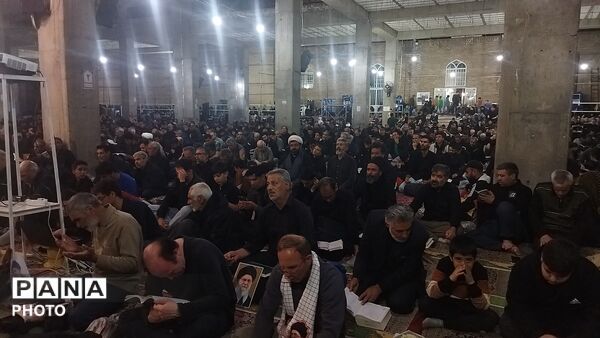 مراسم شب ۱۹ ماه رمضان در مسجد جامع نیشابور 