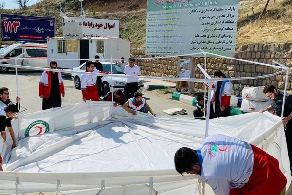 استقرار جایگاه پست شبانه‌روزی طرح ملی فاخر در ورودی شهرستان بانه