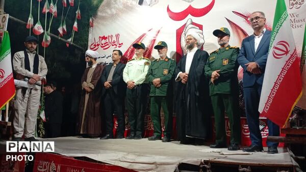 حضور فرمانده سپاه عاشورا در تجمعات شبانه مردمی شهرستان اهر 