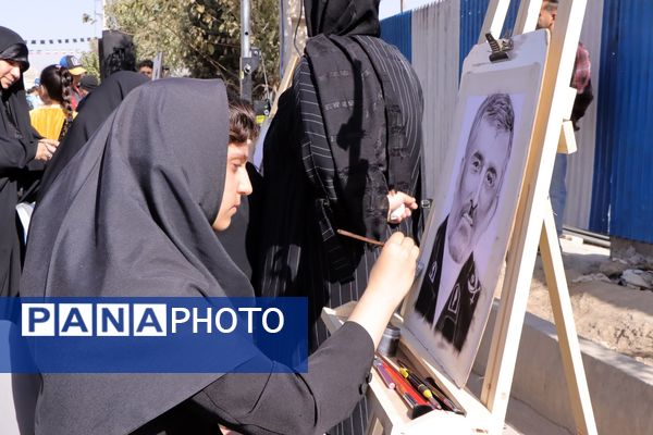 حضور پرشور دانش‌آموزان و مسئولین در راهپیمایی ۱۳ آبان در ناحیه یک بهارستان
