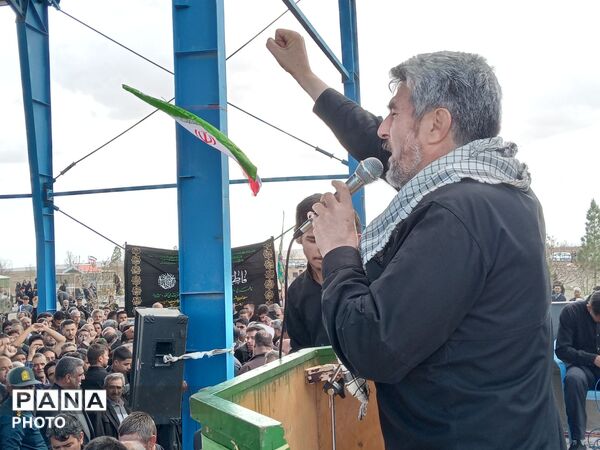 مراسم تشیع پیکر مطهر شهید علی اکبر خوافی در میان‌جلگه روستای سالاری 