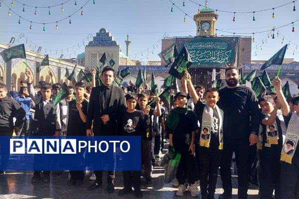 حضور دانش‌آموزان دبستان هیأت امنایی شهید قلنبر ناحیه دو شهرری در مراسم شهادت حضرت عبدالعظیم (ع)