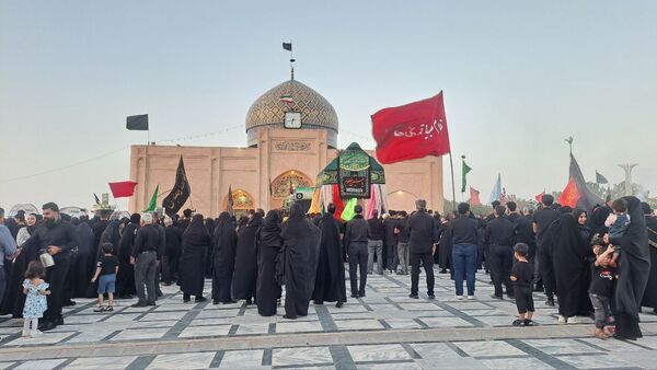 عزاداری هیئت‌های مذهبی در بارگاه منور امام زاده محمد عابد کاخک