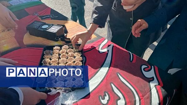 برپایی موکب به‌مناسبت شهادت حضرت زهرا(س) در مدرسه نمونه حجاب