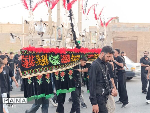 زمزمه‌ های سوگ در کوچه‌های خشتی؛ وقتی نخل چاه‌ ملکی به یاد حسین (ع) برمی‌خیزد