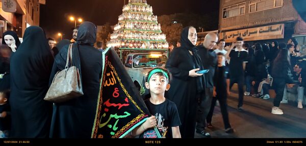 حرکت دسته عزاداری چلچراغ زنجان