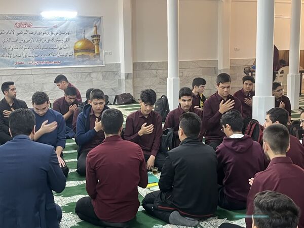 مراسم هیات دانش‌آموزی دبیرستان نمونه آیت الله خامنه‌ای کاشمر