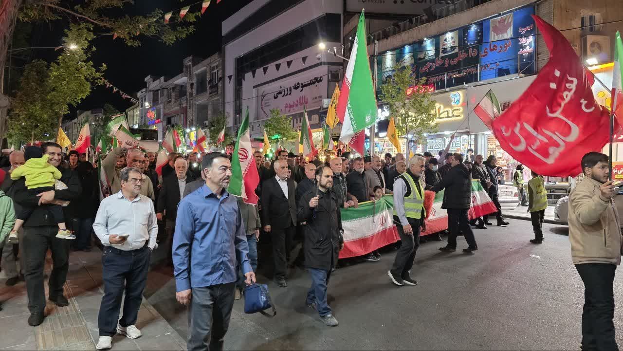 جشن میلاد امام رضا (ع) در پنجاه و نهمین شب از تجمعات مردم رجایی شهر کرج
