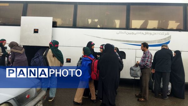 اعزام دانش‌آموزان دختر قائمشهری به اردوی راهیان نور