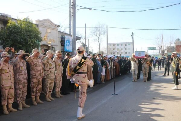برگزاری مراسم تشییع پیکر پاک مطهر شهید مرزبانی سرهنگ دوم هادی سدیدی