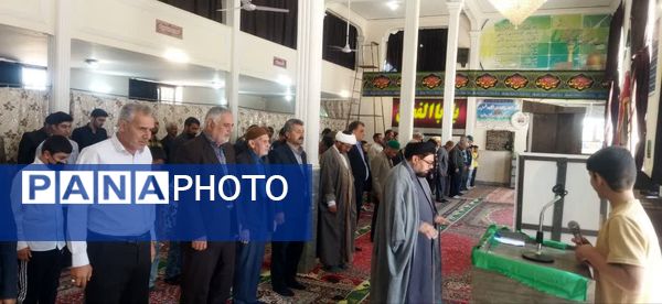 استقبال مردم شهر تیتکانلو از پرچم امام رضا(ع)