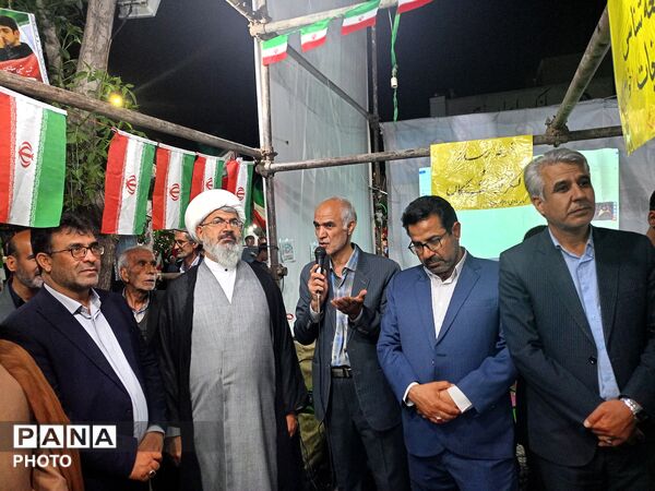 افتتاح موکب های دانش آموزی در حاشیه اجتماعات مردمی در شهرستان کاشمر