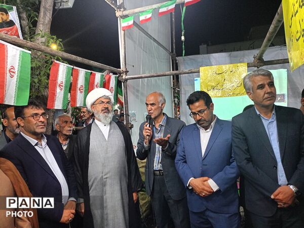 افتتاح موکب های دانش آموزی در حاشیه اجتماعات مردمی در شهرستان کاشمر